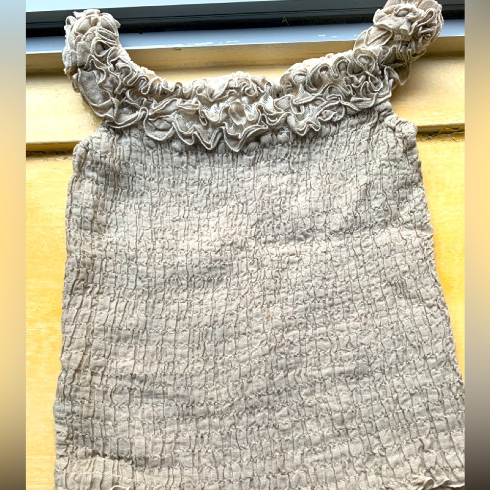 Positano Italian Linen  Shirred Top Mastro Moda Positano Italy